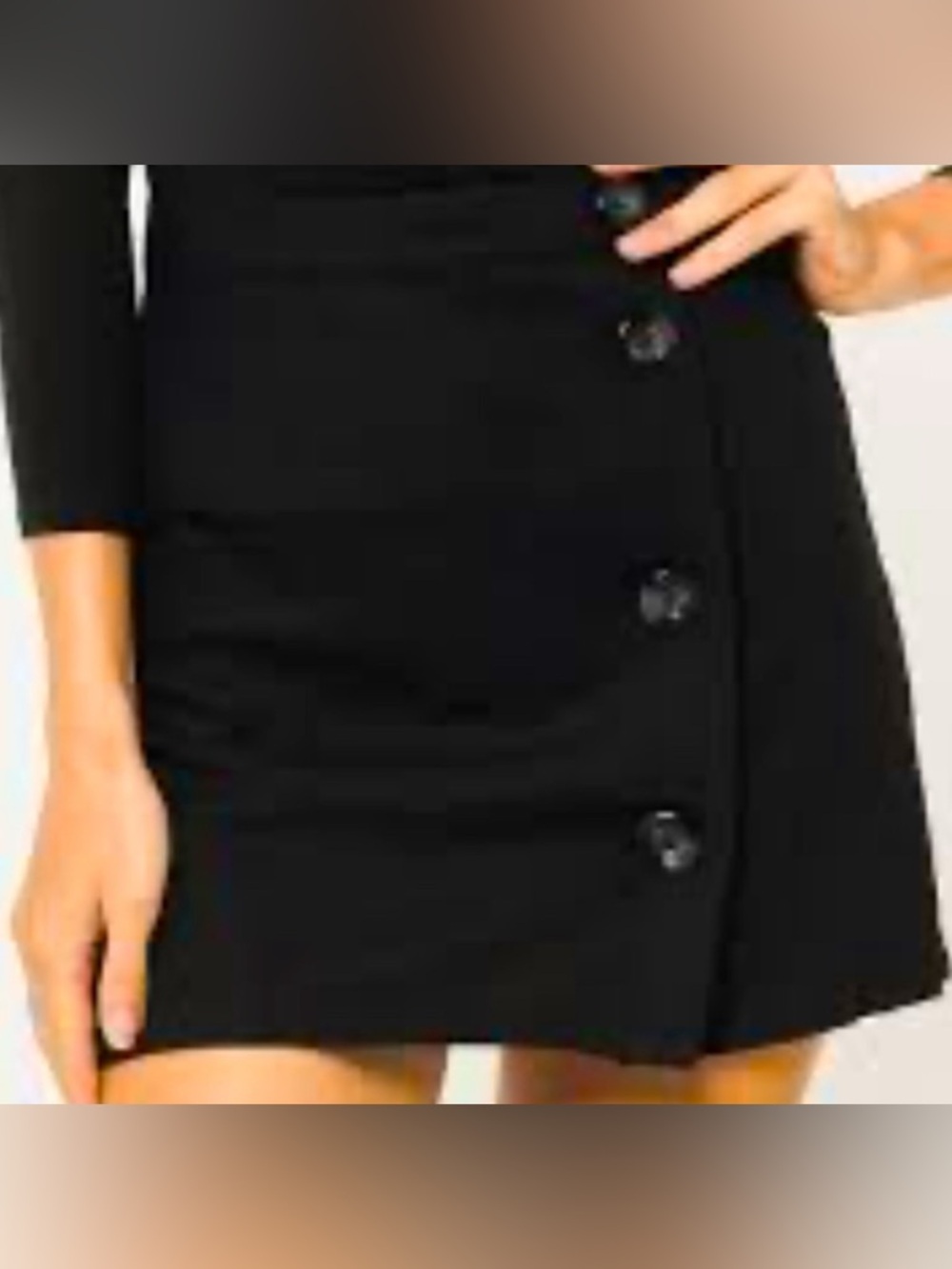 Loft Wool Button-Up Skirt, size 2